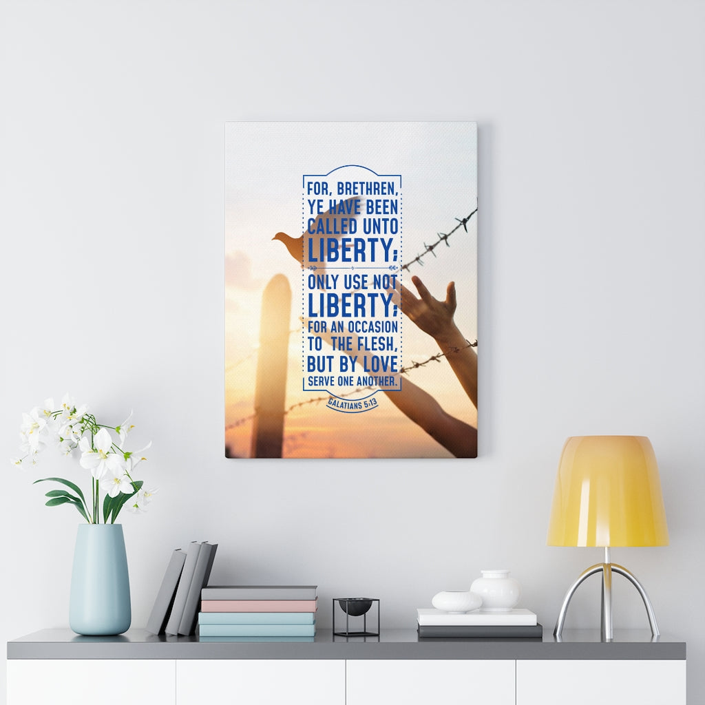 Scripture Walls Liberty Galatians 5:13 Christian Wall Art Bible Verse Print Ready to Hang - Express Your Love Gifts