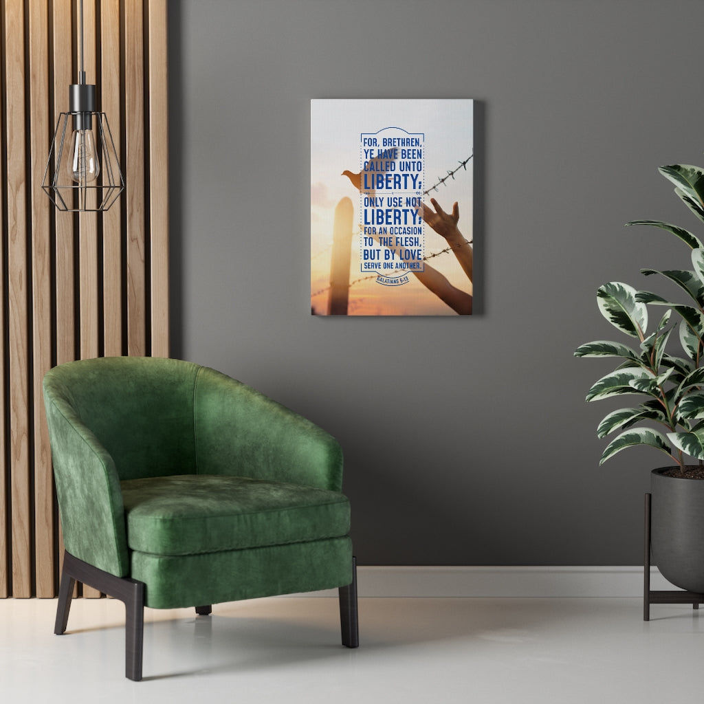 Scripture Walls Liberty Galatians 5:13 Christian Wall Art Bible Verse Print Ready to Hang - Express Your Love Gifts