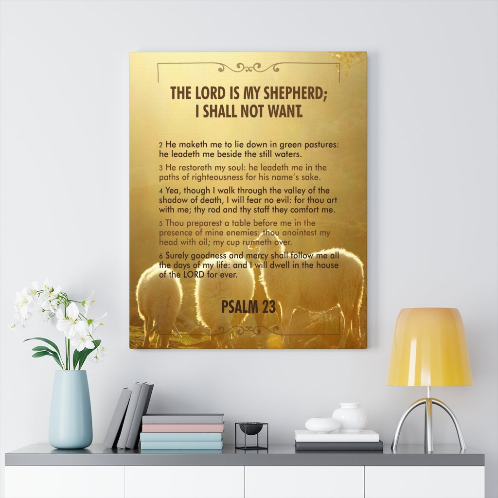 Scripture Walls Lord is my Shepherd Psalm 23 Christian Wall Art Bible Verse Print Ready to Hang - Express Your Love Gifts