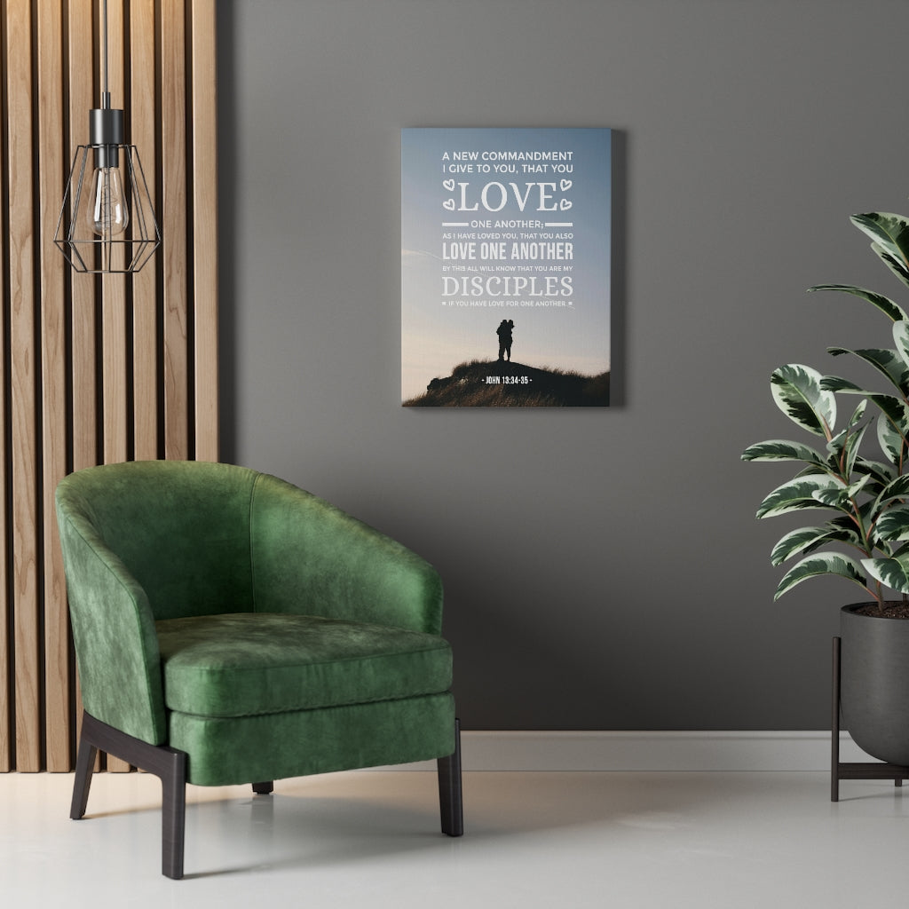 Scripture Walls Love One Another John 13:34-35 Christian Wall Art Bible Verse Print Ready to Hang - Express Your Love Gifts
