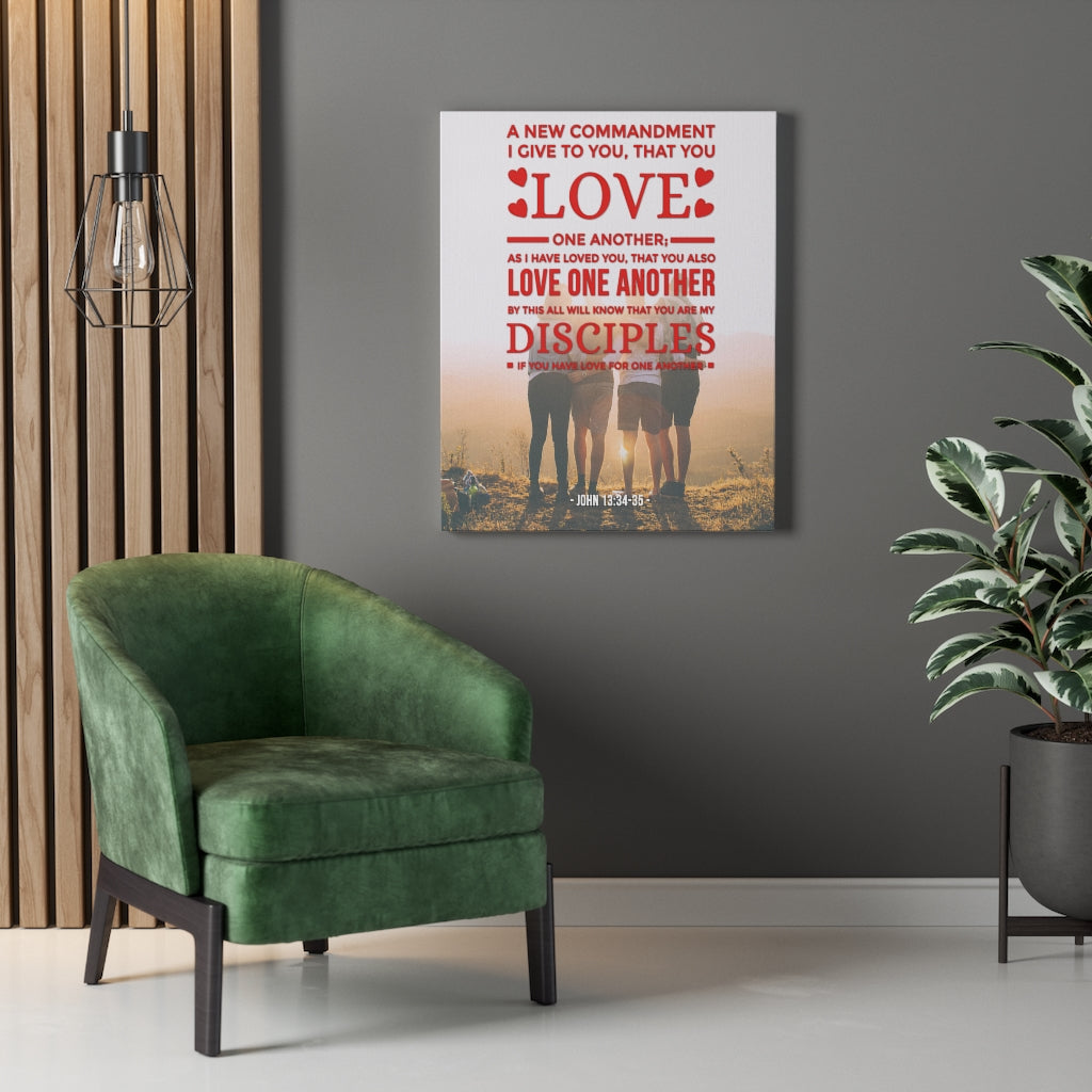 Scripture Walls Love One Another John 13:34-35  Christian Wall Art Bible Verse Print Ready to Hang - Express Your Love Gifts