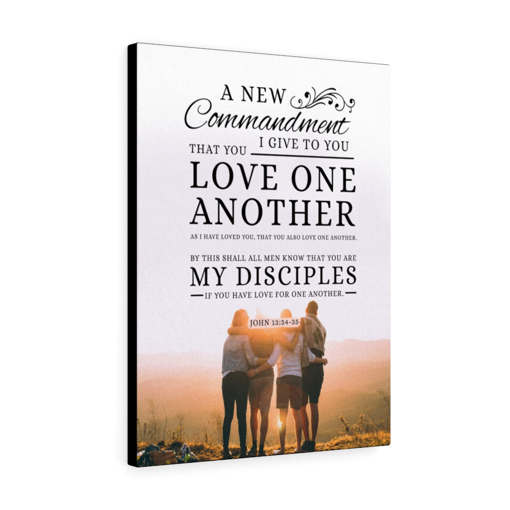Scripture WallsLove One Another John 13:34‭-‬35 Canvas Gallery Wraps - Express Your Love Gifts