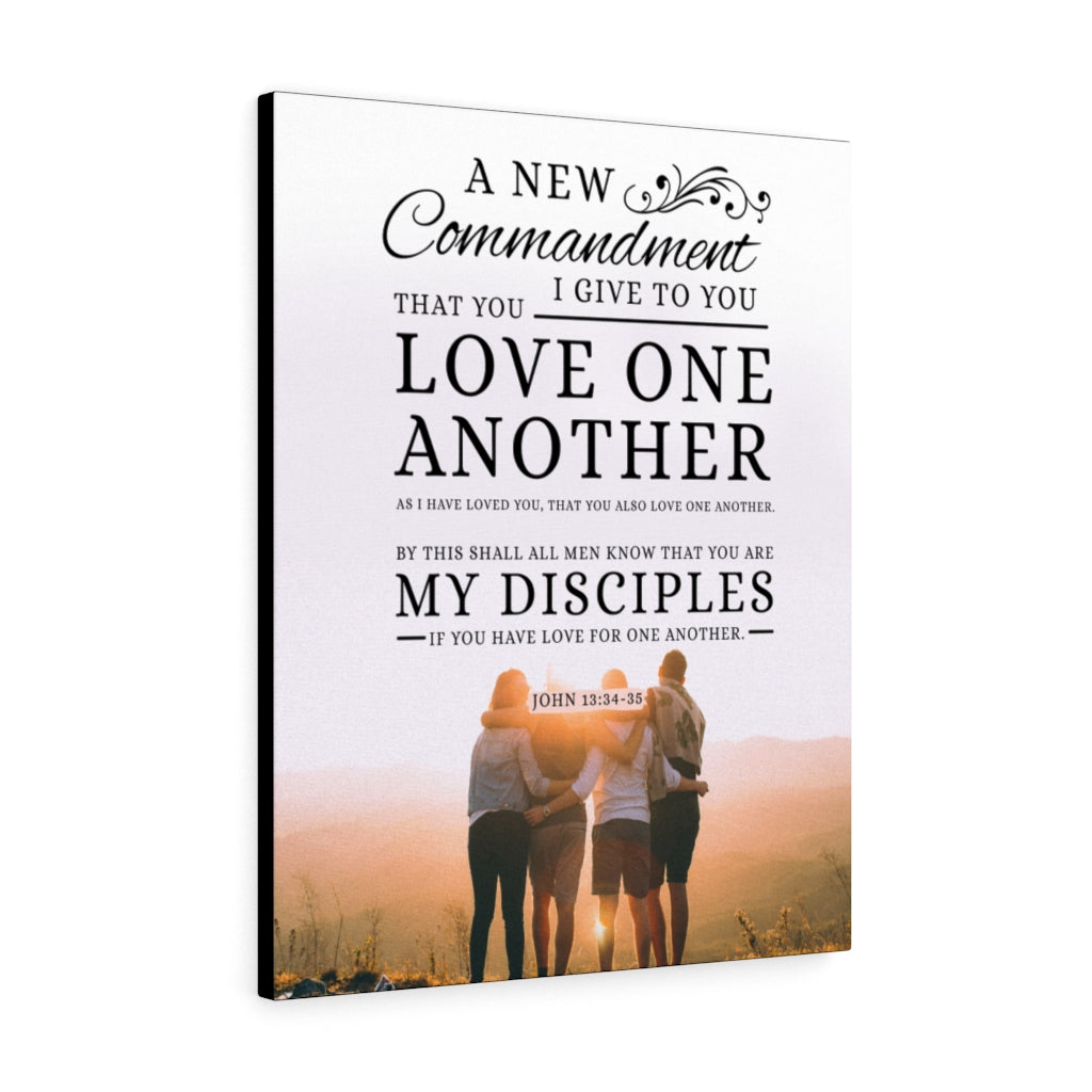 Scripture WallsLove One Another John 13:34‭-‬35 Canvas Gallery Wraps - Express Your Love Gifts