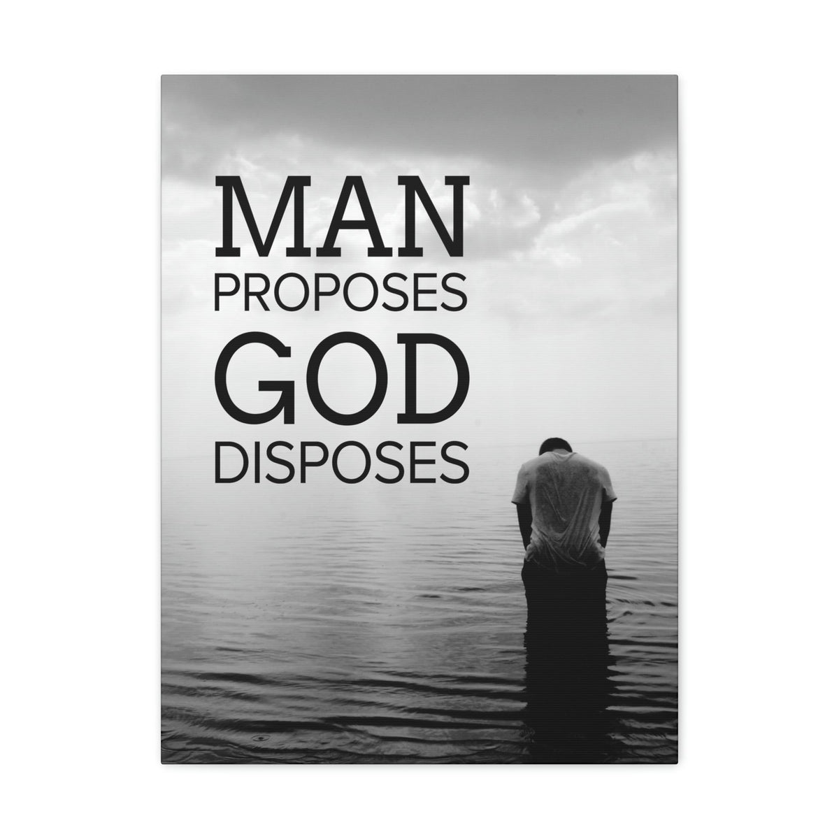 Scripture Walls Man Proposes God Disposes Proverbs 19:21 Christian Home Decor Ready to Hang Wall Art Scripture Unframed-Express Your Love Gifts