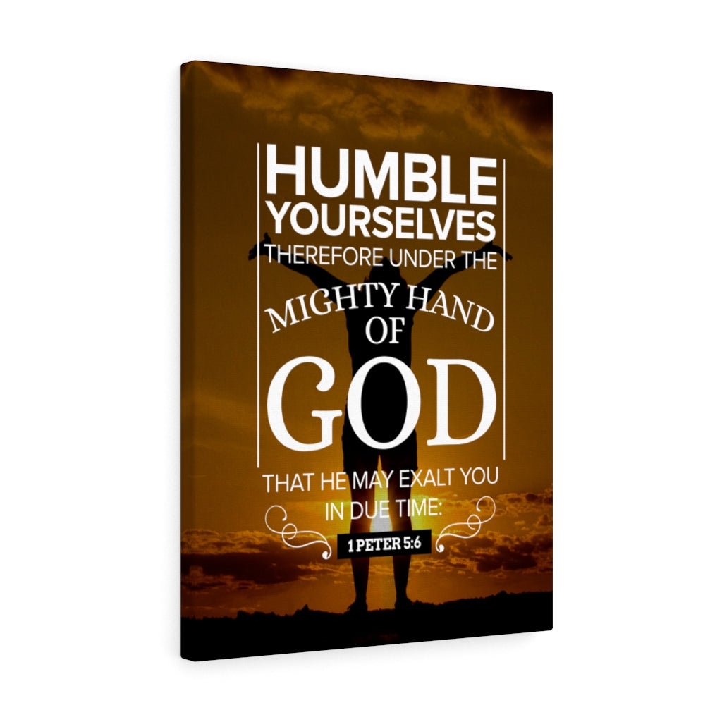 Scripture Walls Mighty Hand of God 1 Peter 5:6 Christian Wall Art Bible Verse Print Ready to Hang - Express Your Love Gifts