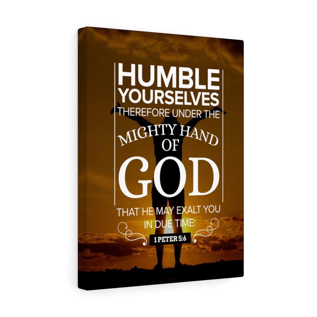 Scripture Walls Mighty Hand of God 1 Peter 5:6 Christian Wall Art Bible Verse Print Ready to Hang - Express Your Love Gifts