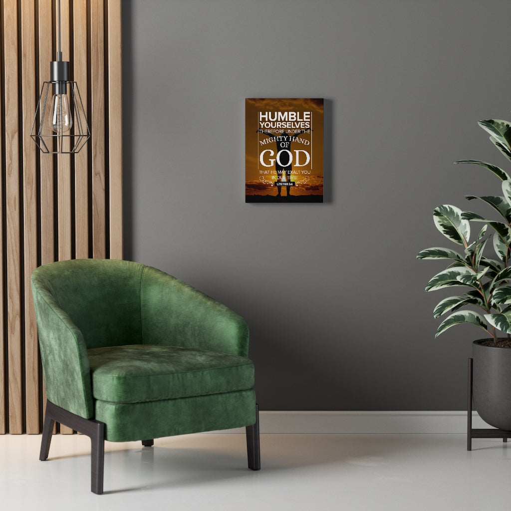 Scripture Walls Mighty Hand of God 1 Peter 5:6 Christian Wall Art Bible Verse Print Ready to Hang - Express Your Love Gifts