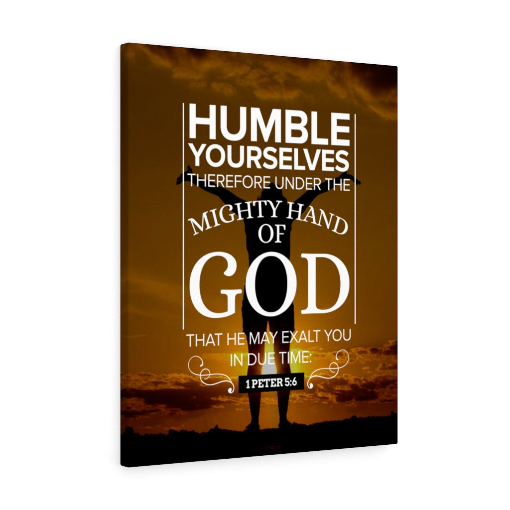 Scripture Walls Mighty Hand of God 1 Peter 5:6 Christian Wall Art Bible Verse Print Ready to Hang - Express Your Love Gifts