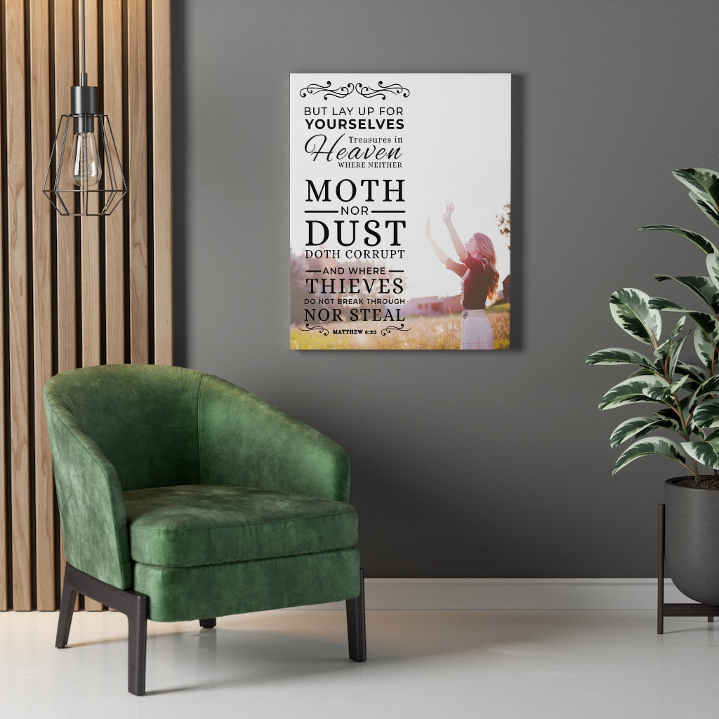 Scripture Walls Moth Nor Dust Matthew 6:26 Christian Wall Art Bible Verse Print Ready to Hang - Express Your Love Gifts