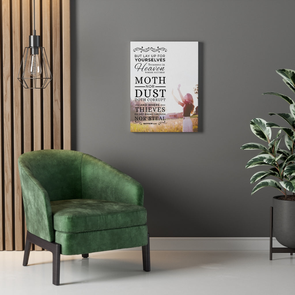 Scripture Walls Moth Nor Dust Matthew 6:26 Christian Wall Art Bible Verse Print Ready to Hang - Express Your Love Gifts