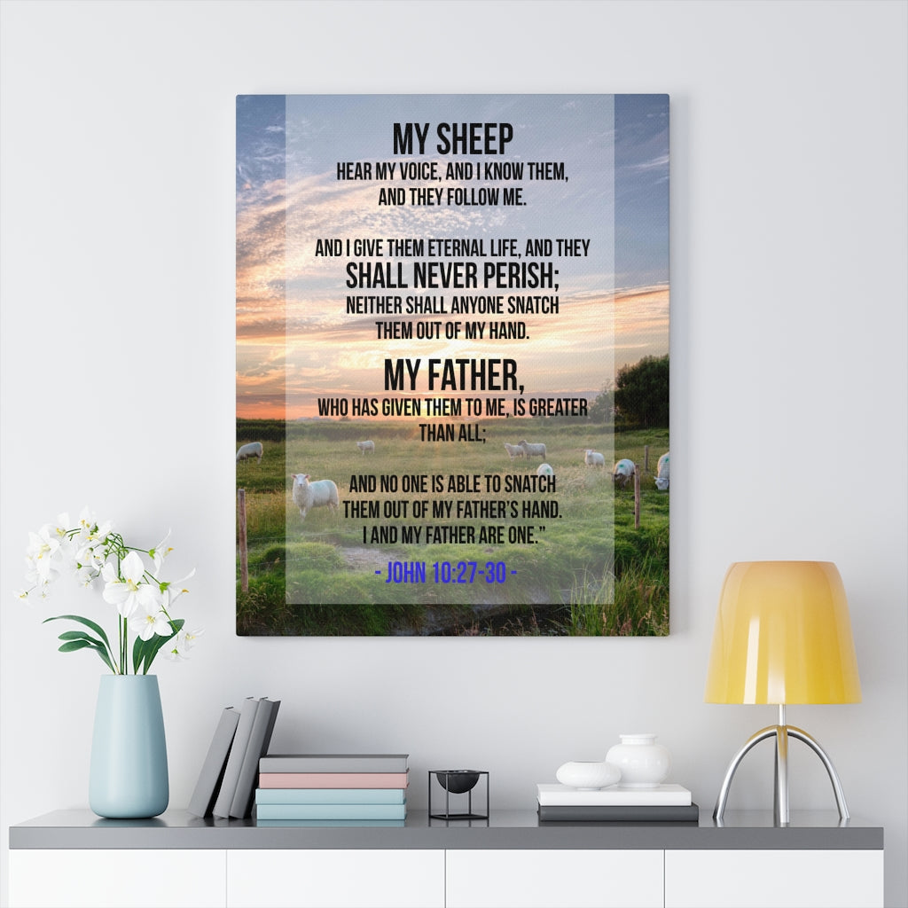 Scripture Walls I and My Father John 10:27-‭‬30 Religious Wall Art Scripture Art Faith Artwork Christian Home Decor - Express Your Love Gifts