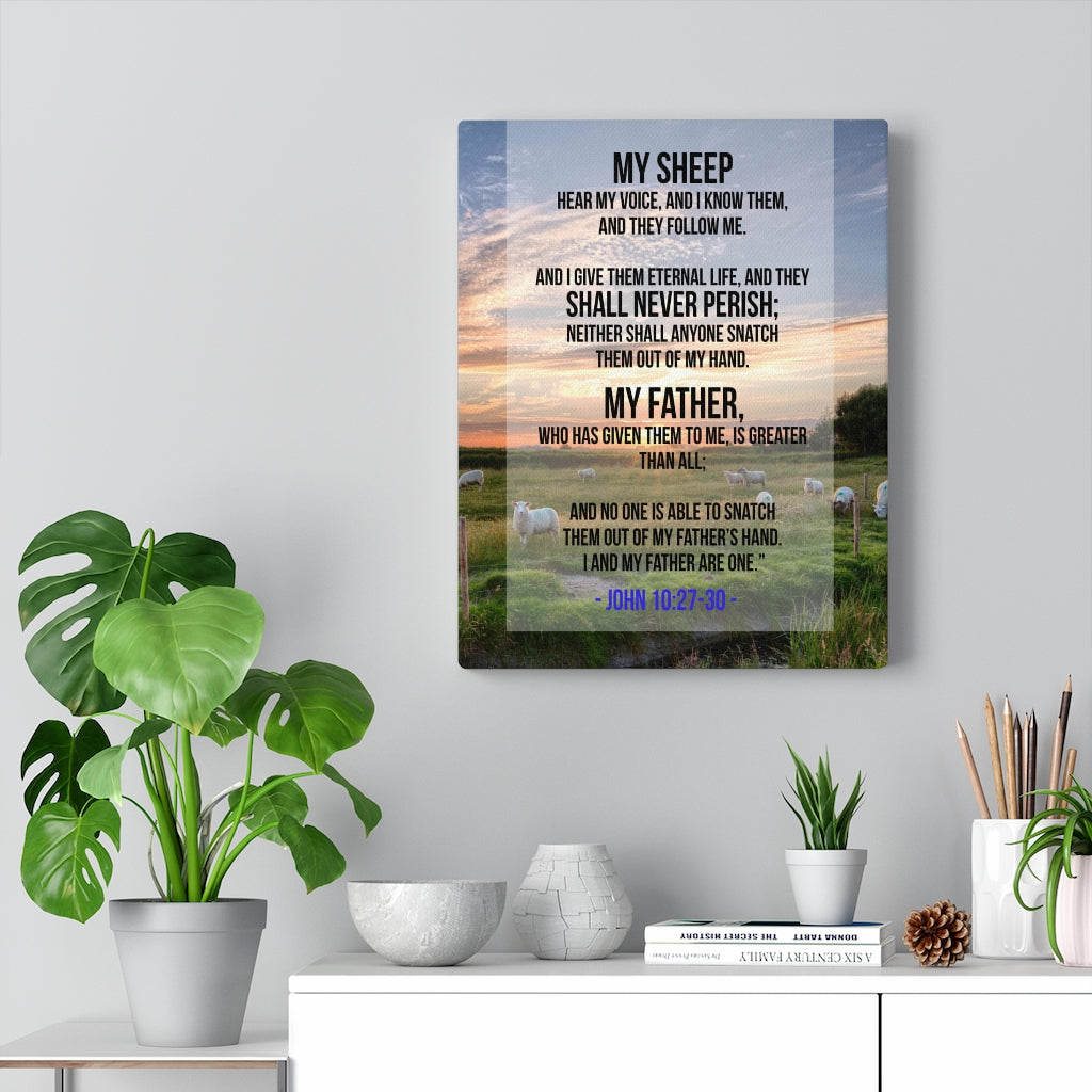 Scripture Walls I and My Father John 10:27-‭‬30 Religious Wall Art Scripture Art Faith Artwork Christian Home Decor - Express Your Love Gifts