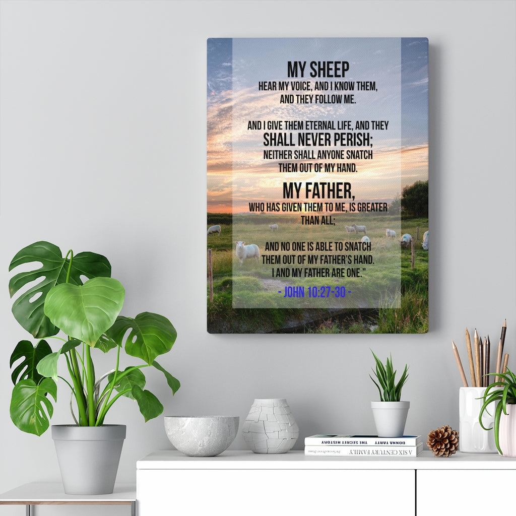 Scripture Walls I and My Father John 10:27-‭‬30 Religious Wall Art Scripture Art Faith Artwork Christian Home Decor - Express Your Love Gifts