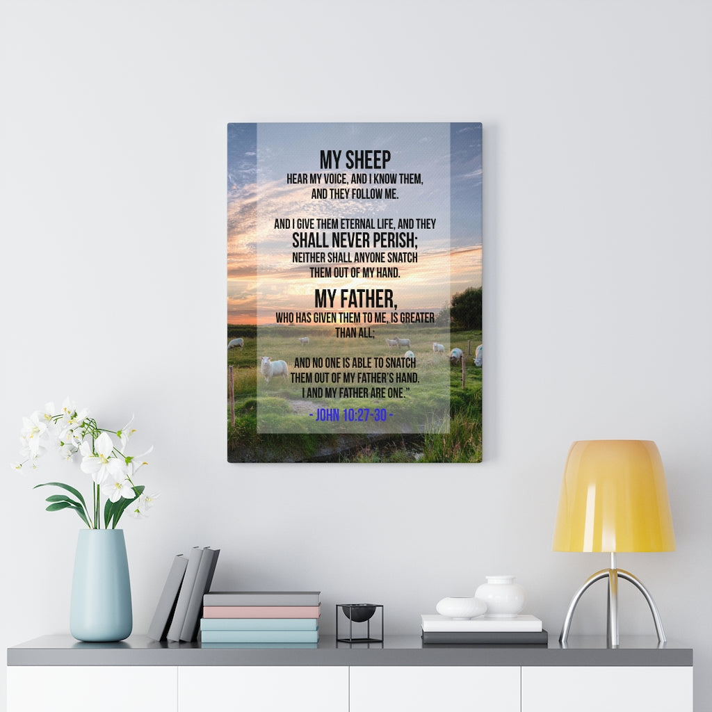 Scripture Walls I and My Father John 10:27-‭‬30 Religious Wall Art Scripture Art Faith Artwork Christian Home Decor - Express Your Love Gifts