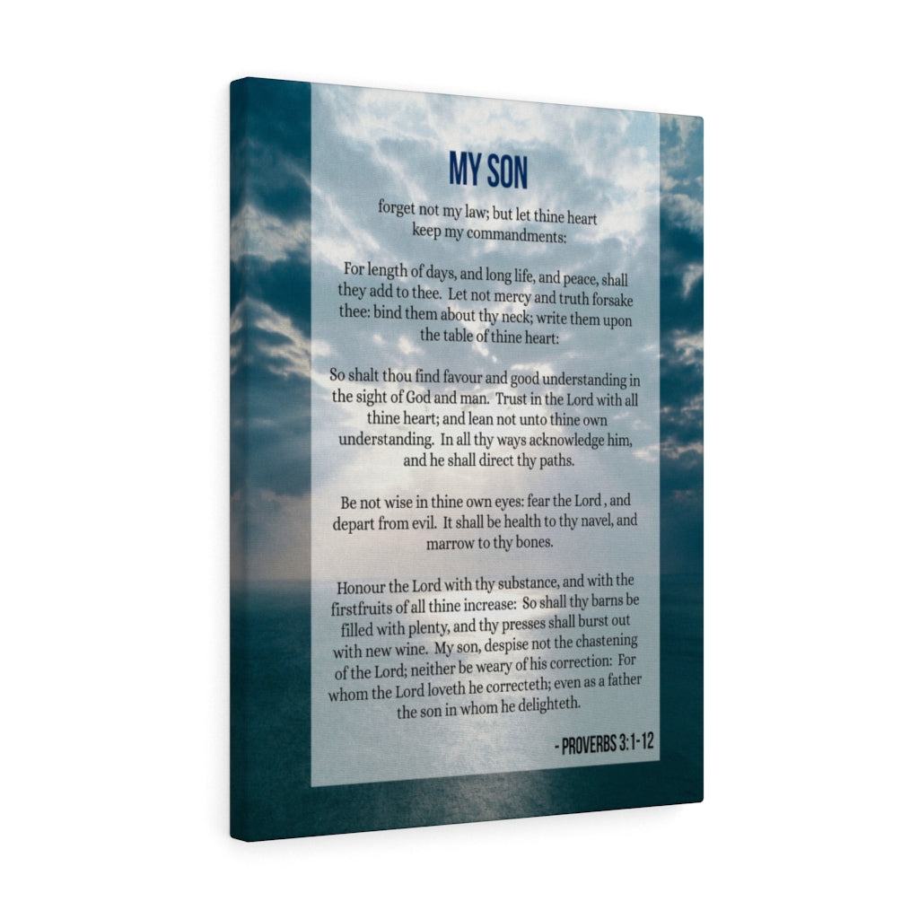 Scripture Walls My Son Proverbs 3:112 Christian Wall Art Bible Verse Print Ready to Hang - Express Your Love Gifts