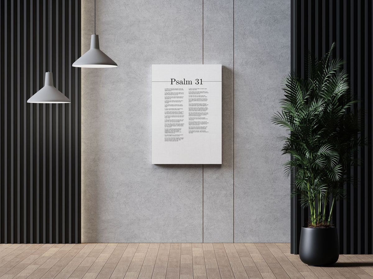 Scripture Canvas O Lord God Of Truth Psalm 31 Christian Wall Art Bible Verse Print Ready to Hang-Express Your Love Gifts