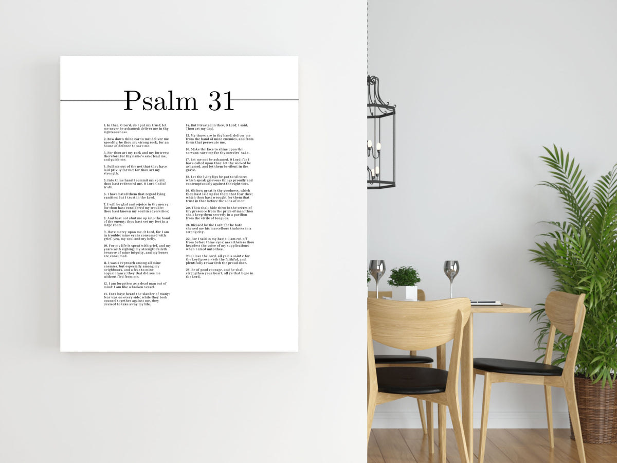 Scripture Canvas O Lord God Of Truth Psalm 31 Christian Wall Art Bible Verse Print Ready to Hang-Express Your Love Gifts