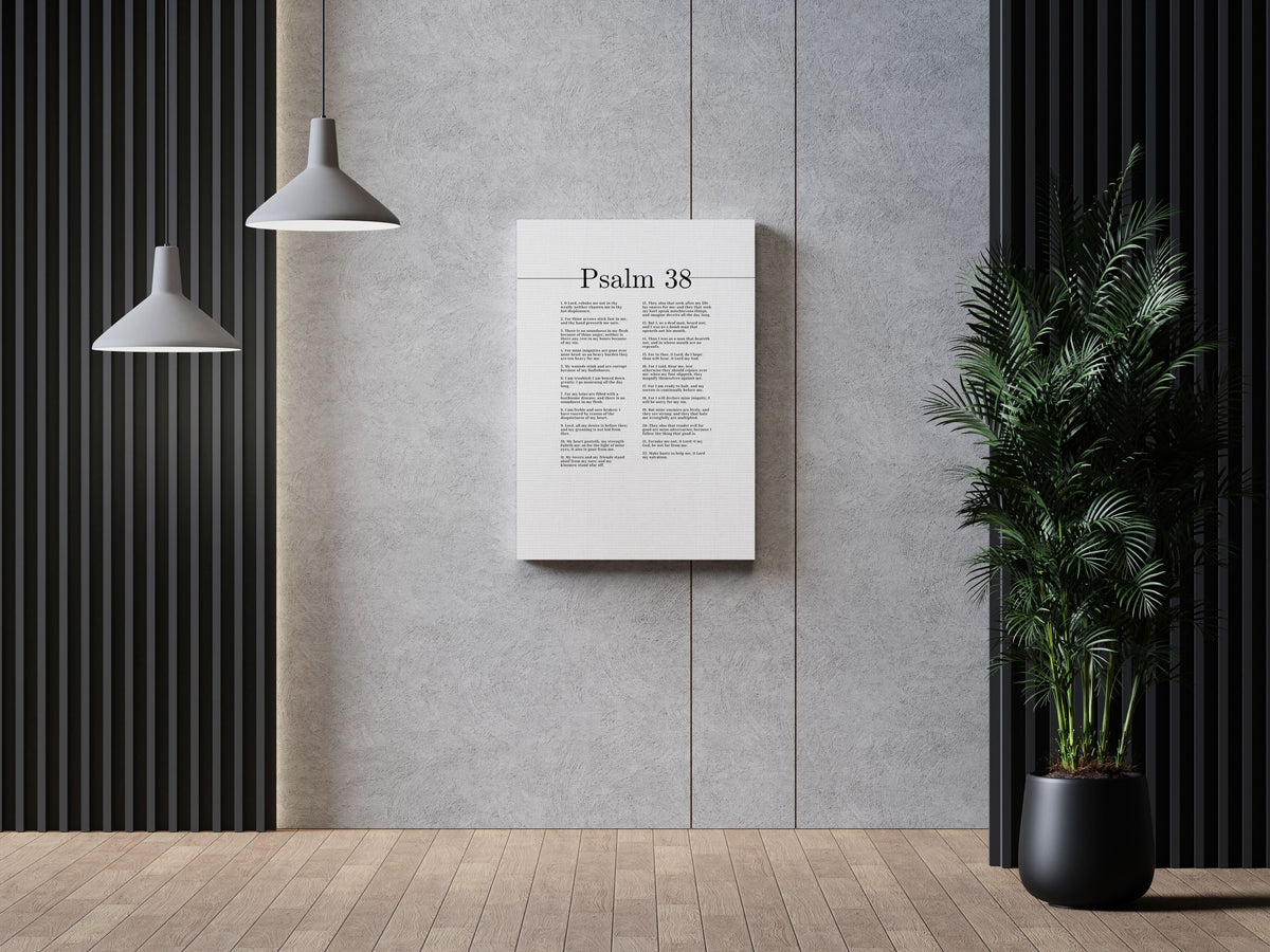 Scripture Canvas O Lord My Salvation Psalm 38 Christian Wall Art Bible Verse Print Ready to Hang-Express Your Love Gifts