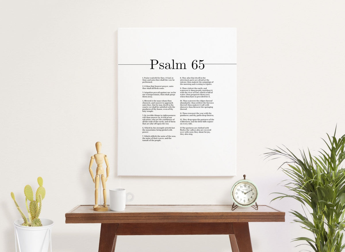Scripture Canvas O Thou That Hearest Prayer Psalm 65 Christian Wall Art Bible Verse Print Ready to Hang-Express Your Love Gifts