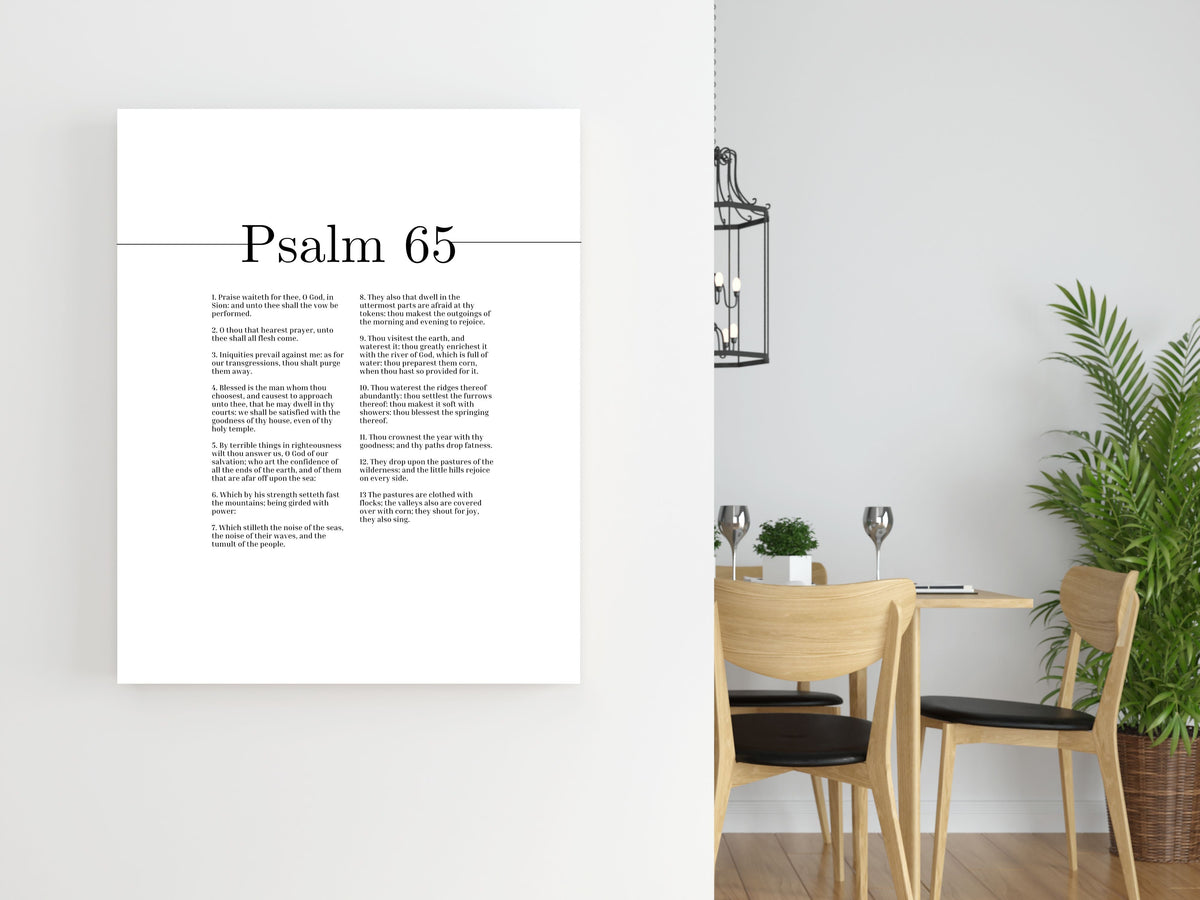 Scripture Canvas O Thou That Hearest Prayer Psalm 65 Christian Wall Art Bible Verse Print Ready to Hang-Express Your Love Gifts