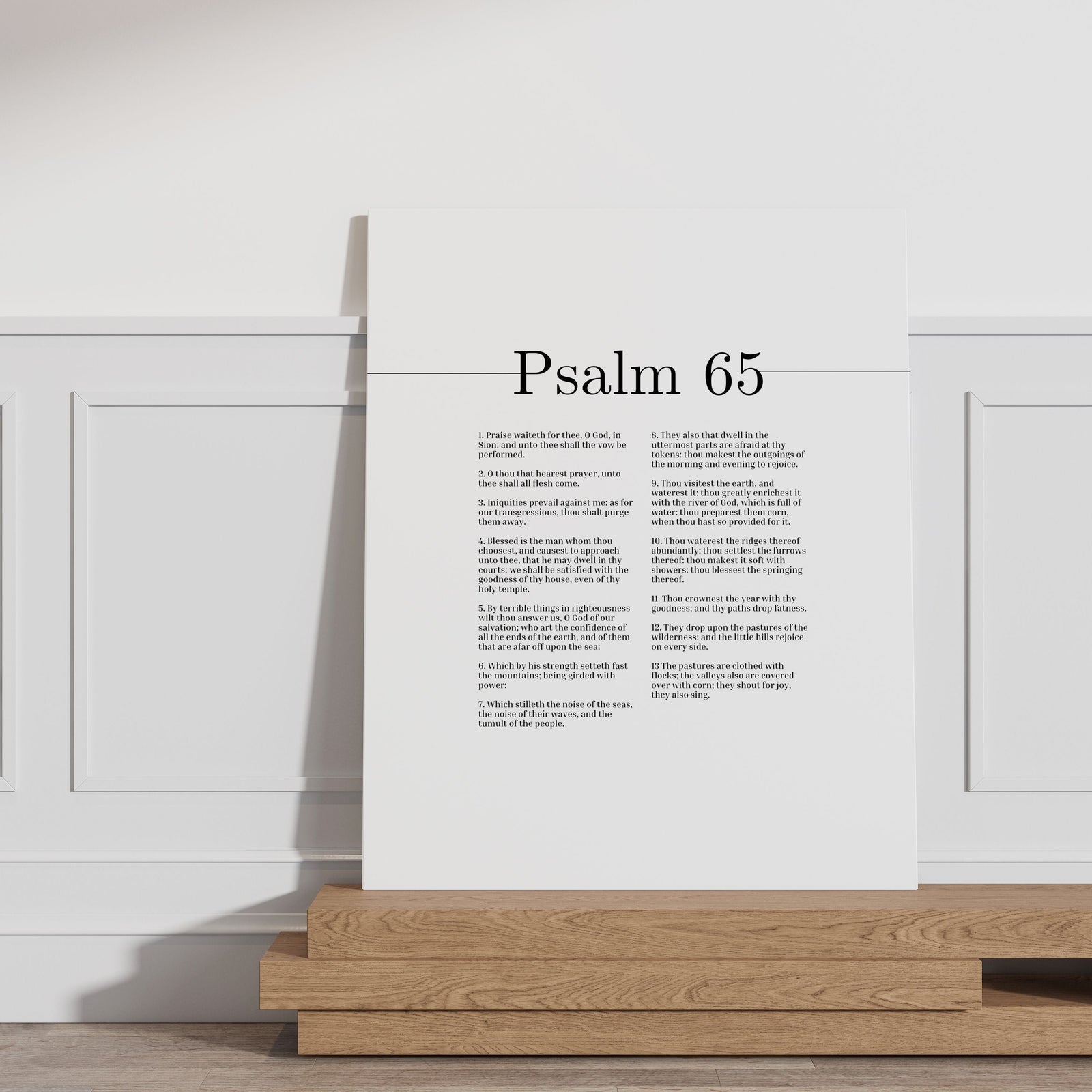 Scripture Canvas O Thou That Hearest Prayer Psalm 65 Christian Wall Art Bible Verse Print Ready to Hang-Express Your Love Gifts
