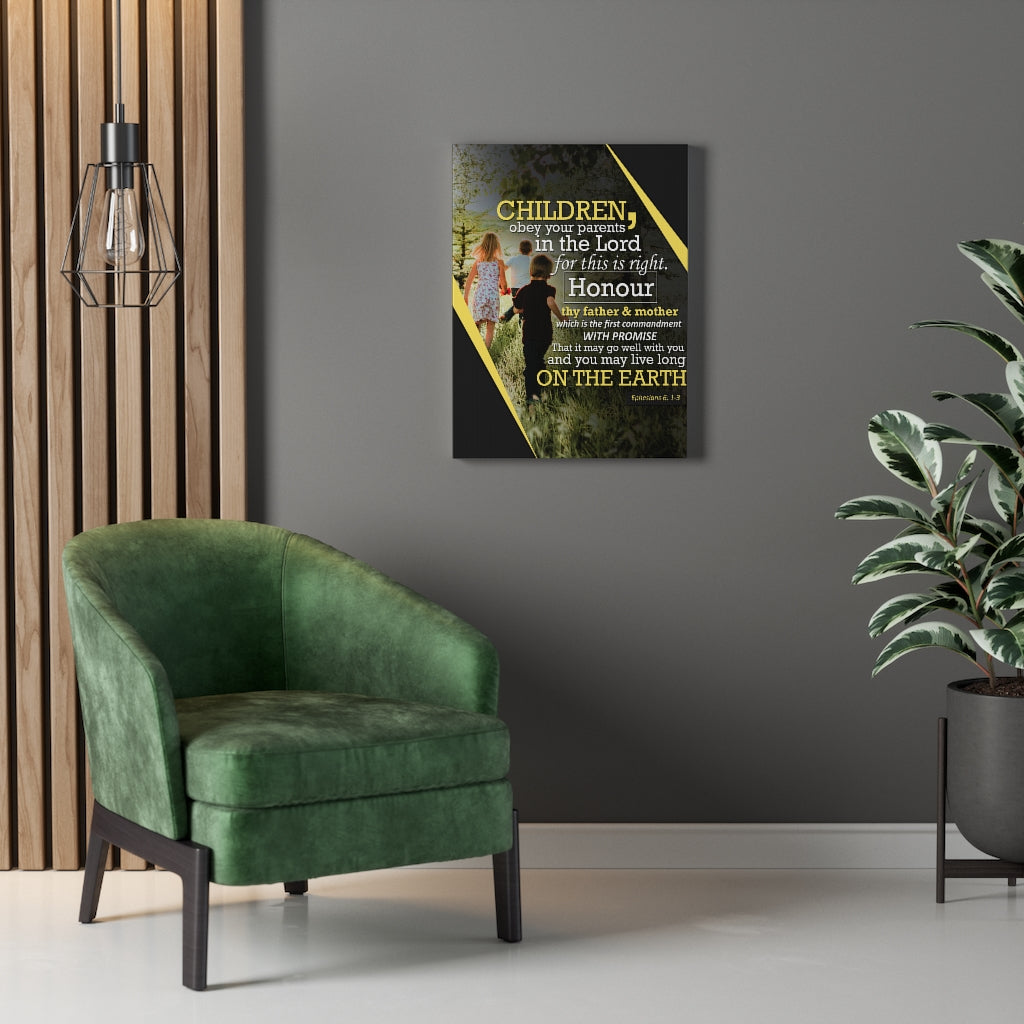 Scripture Walls Obey Your Parents Ephesians 6:13 Christian Wall Art Bible Verse Print Ready to Hang - Express Your Love Gifts
