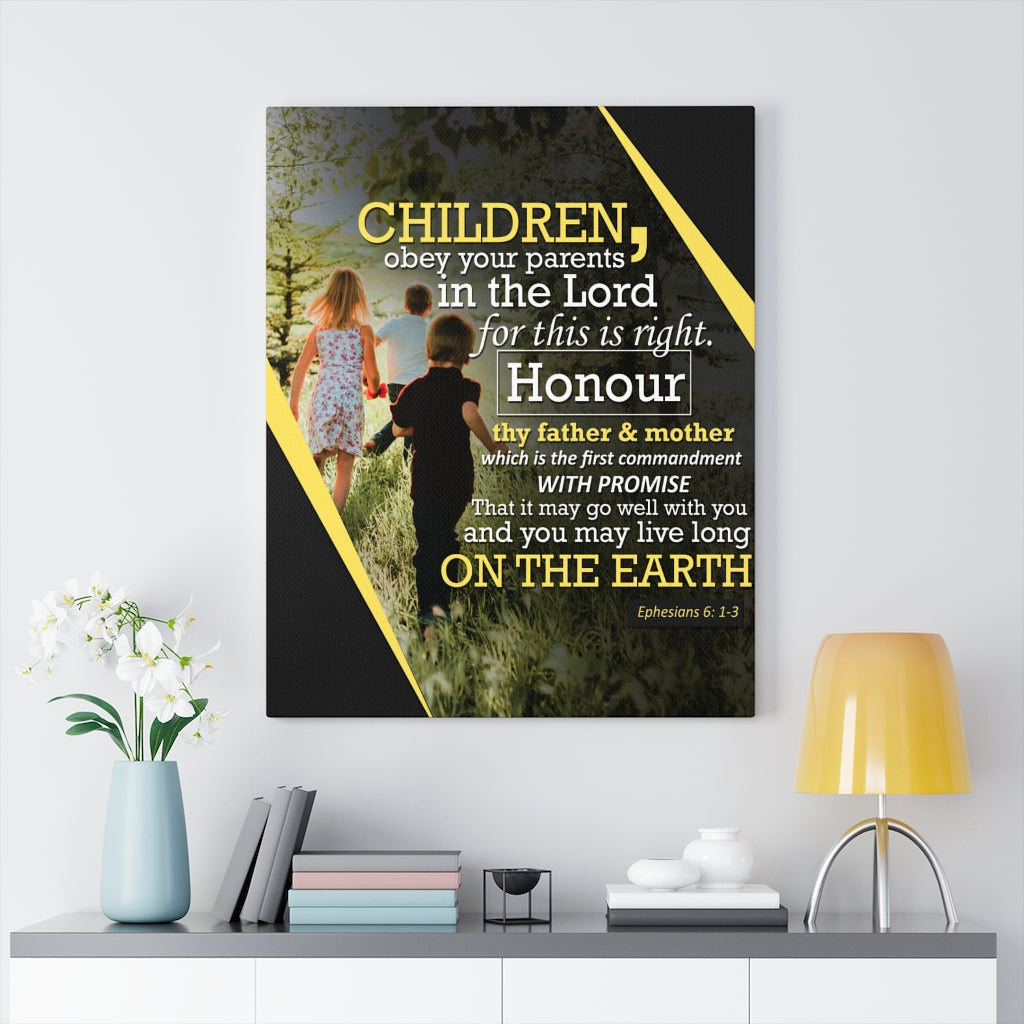 Scripture Walls Obey Your Parents Ephesians 6:13 Christian Wall Art Bible Verse Print Ready to Hang - Express Your Love Gifts
