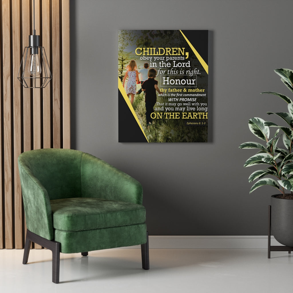 Scripture Walls Obey Your Parents Ephesians 6:13 Christian Wall Art Bible Verse Print Ready to Hang - Express Your Love Gifts