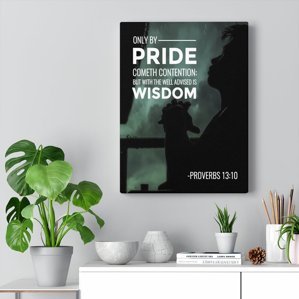 Scripture Walls Only by Pride Proverbs 13:10 Christian Wall Art Bible Verse Print Ready to Hang - Express Your Love Gifts