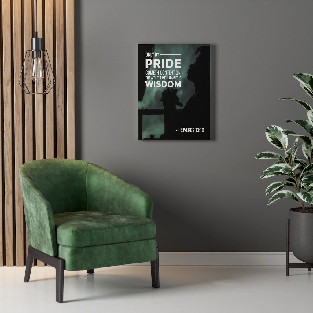 Scripture Walls Only by Pride Proverbs 13:10 Christian Wall Art Bible Verse Print Ready to Hang - Express Your Love Gifts