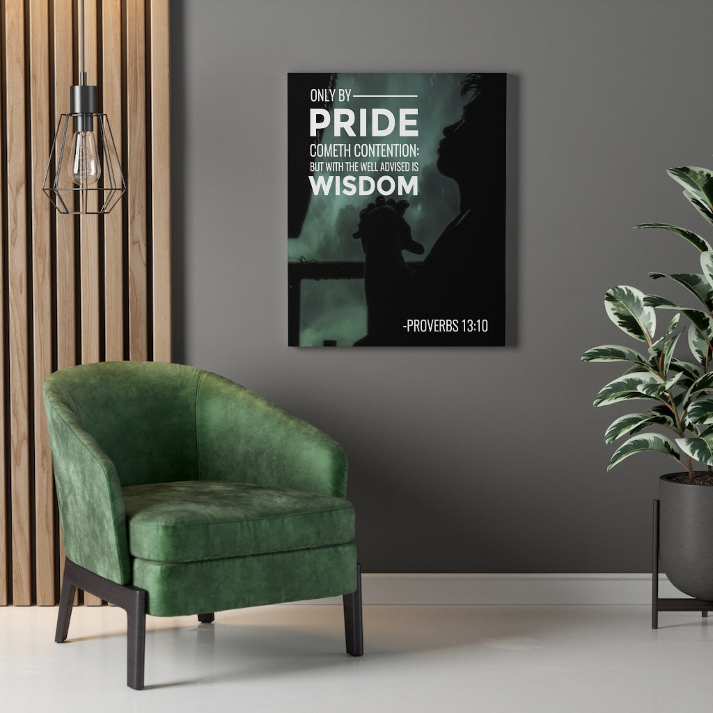 Scripture Walls Only by Pride Proverbs 13:10 Christian Wall Art Bible Verse Print Ready to Hang - Express Your Love Gifts