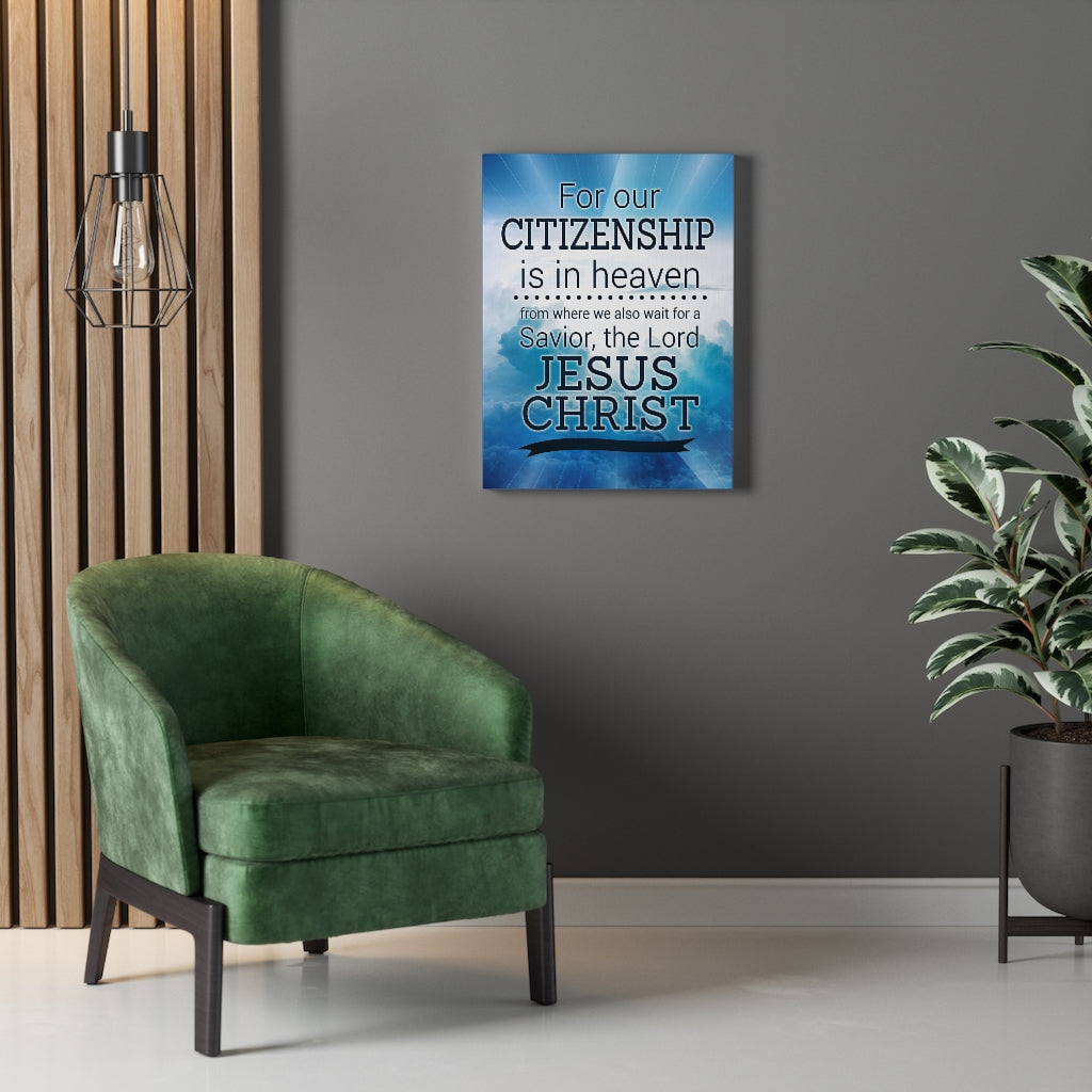 Our Citizenship Christian Wall Art Bible Verse Print Ready to Hang - Express Your Love Gifts