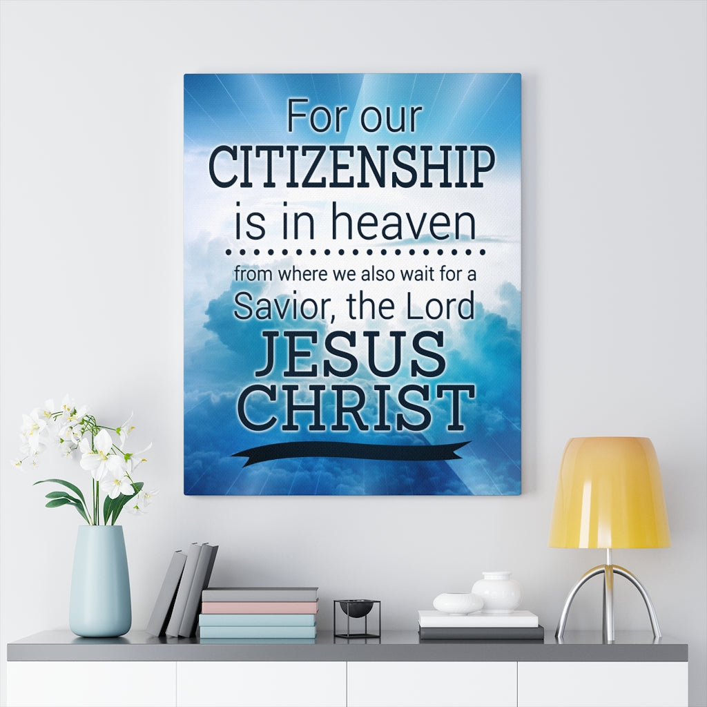 Our Citizenship Christian Wall Art Bible Verse Print Ready to Hang - Express Your Love Gifts