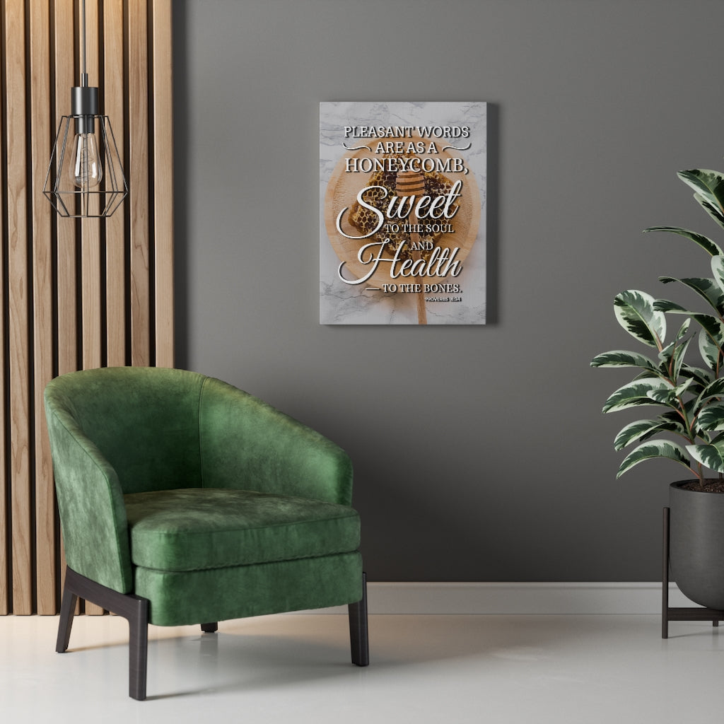 Scripture Walls Pleasant Words Proverbs 16:24 Christian Wall Art Bible Verse Print Ready to Hang - Express Your Love Gifts