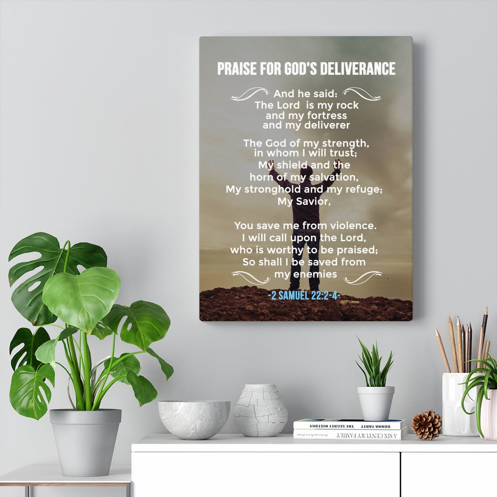 Scripture Walls Praise For God's Deliverance 2 Samuel 22:24 Christian Wall Art Bible Verse Print Ready to Hang - Express Your Love Gifts