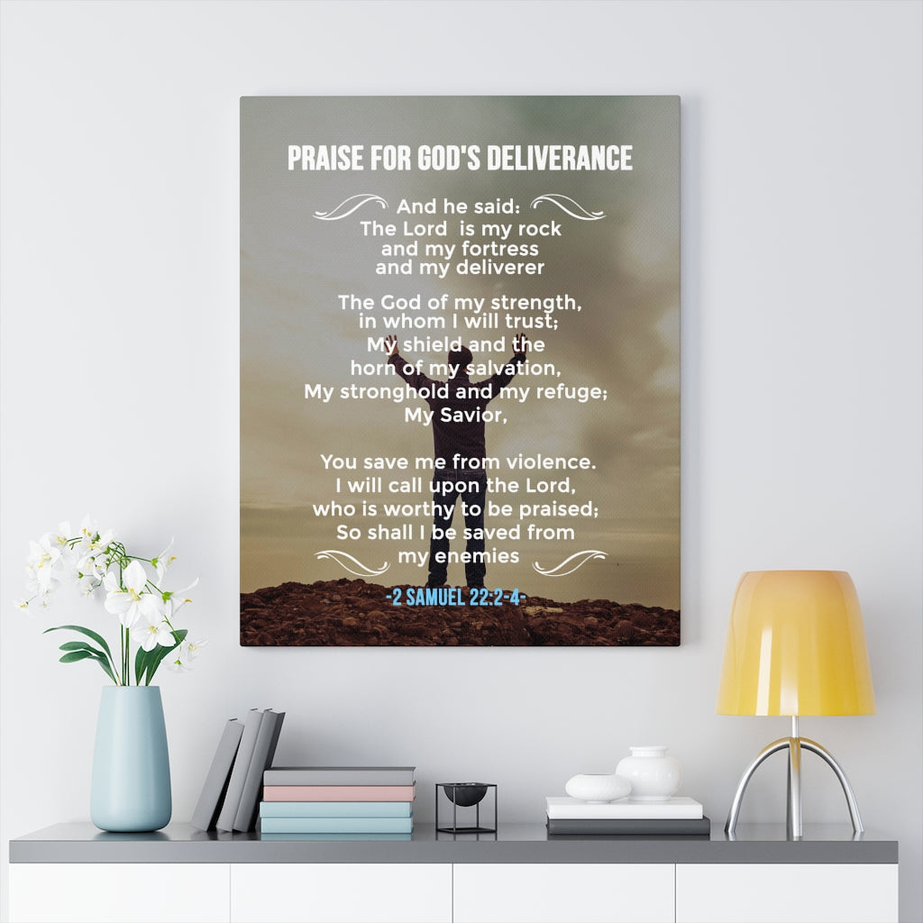 Scripture Walls Praise For God's Deliverance 2 Samuel 22:24 Christian Wall Art Bible Verse Print Ready to Hang - Express Your Love Gifts