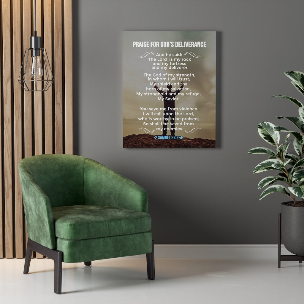 Scripture Walls Praise For God's Deliverance 2 Samuel 22:24 Christian Wall Art Bible Verse Print Ready to Hang - Express Your Love Gifts