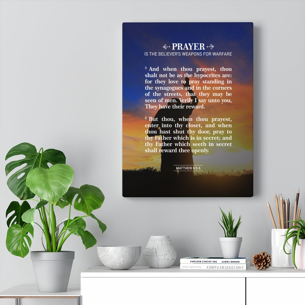 Scripture Walls Prayer Matthew 6:5-6 Christian Wall Art Bible Verse Print Ready to Hang - Express Your Love Gifts