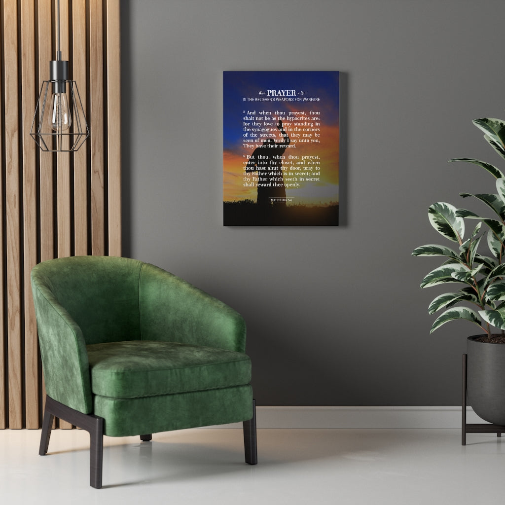 Scripture Walls Prayer Matthew 6:5-6 Christian Wall Art Bible Verse Print Ready to Hang - Express Your Love Gifts