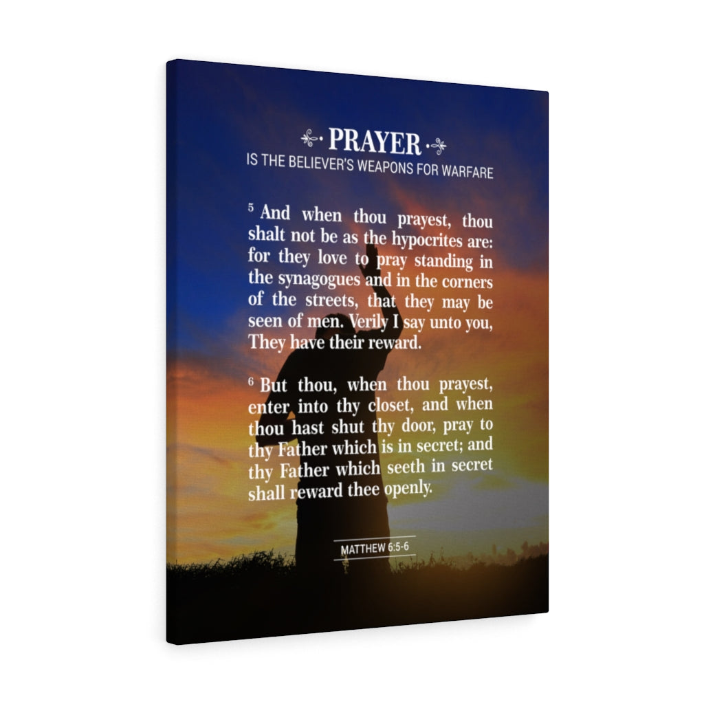 Scripture Walls Prayer Matthew 6:5-6 Christian Wall Art Bible Verse Print Ready to Hang - Express Your Love Gifts