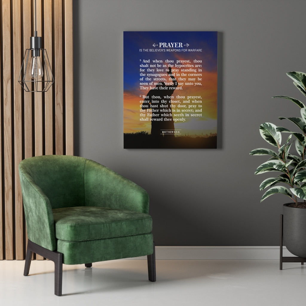 Scripture Walls Prayer Matthew 6:5-6 Christian Wall Art Bible Verse Print Ready to Hang - Express Your Love Gifts