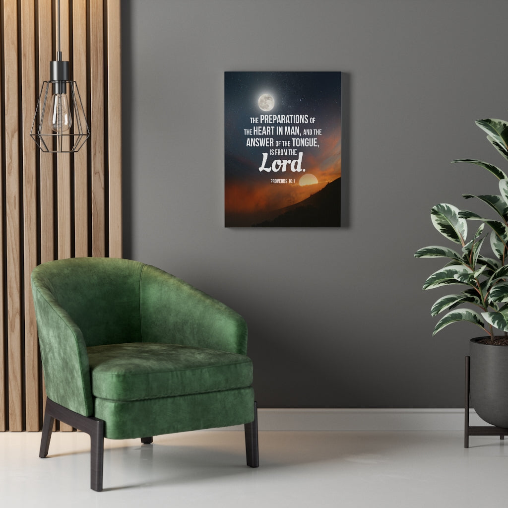 Scripture Walls Preparations Proverbs 16:1 Christian Wall Art Bible Verse Print Ready to Hang - Express Your Love Gifts