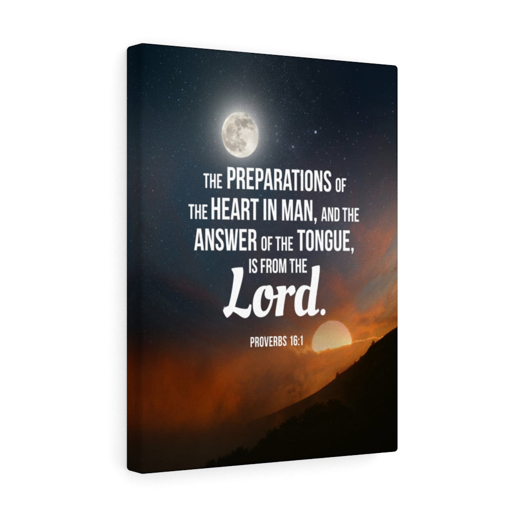 Scripture Walls Preparations Proverbs 16:1 Christian Wall Art Bible Verse Print Ready to Hang - Express Your Love Gifts
