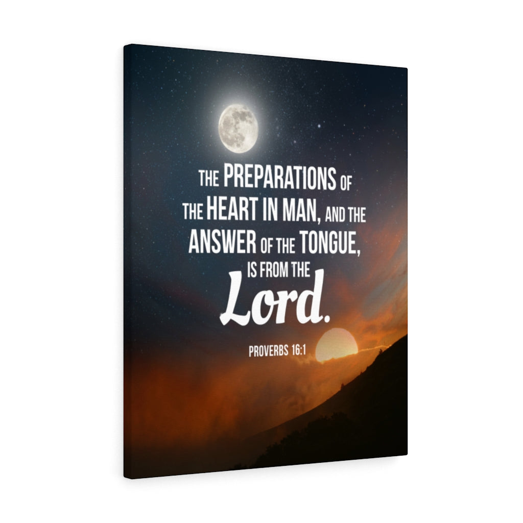 Scripture Walls Preparations Proverbs 16:1 Christian Wall Art Bible Verse Print Ready to Hang - Express Your Love Gifts