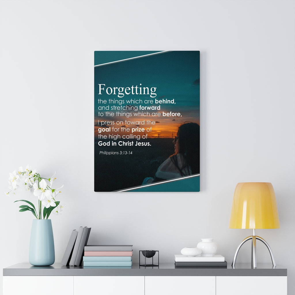 Scripture Walls Press On Philippians 3:13-14 Christian Wall Art Bible Verse Print Ready to Hang - Express Your Love Gifts