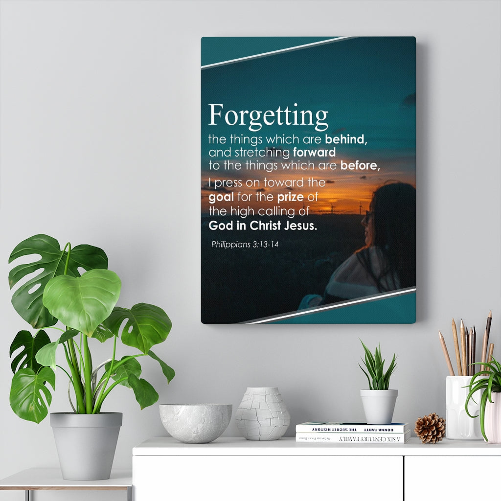 Scripture Walls Press On Philippians 3:13-14 Christian Wall Art Bible Verse Print Ready to Hang - Express Your Love Gifts
