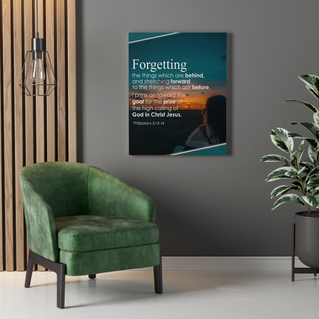 Scripture Walls Press On Philippians 3:13-14 Christian Wall Art Bible Verse Print Ready to Hang - Express Your Love Gifts