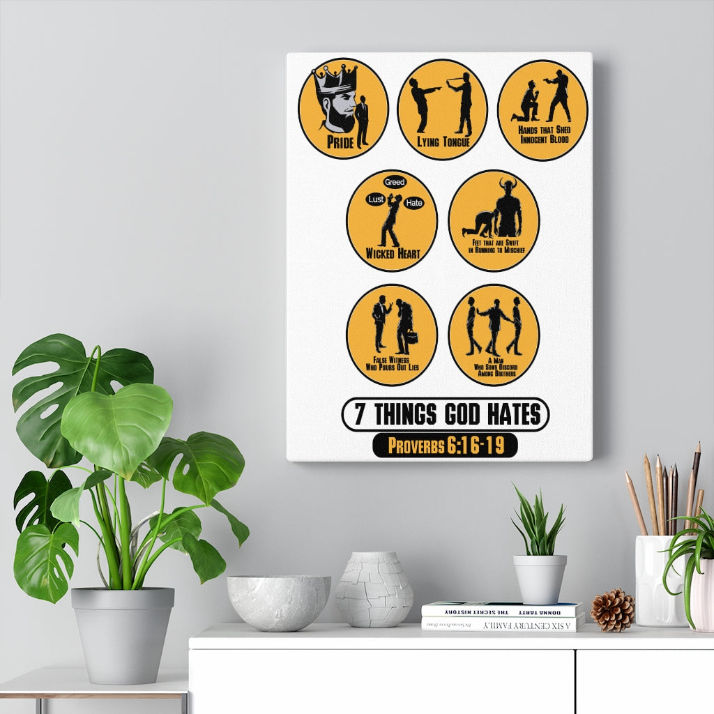 Scripture Walls Things God Hates Proverbs 6:16-19 Christian Home Decor Scripture Art - Express Your Love Gifts