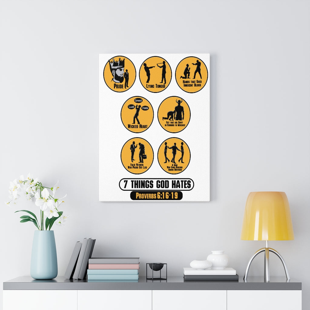 Scripture Walls Things God Hates Proverbs 6:16-19 Christian Home Decor Scripture Art - Express Your Love Gifts