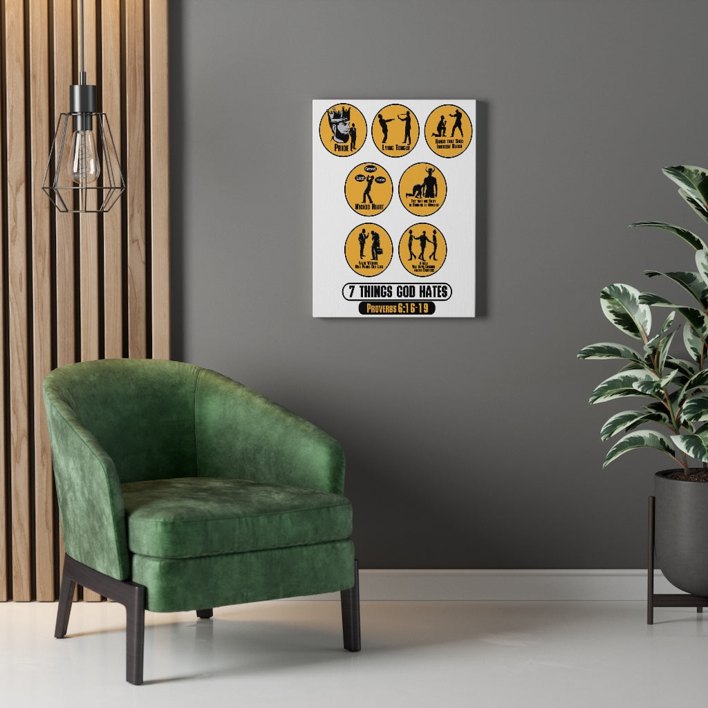 Scripture Walls Things God Hates Proverbs 6:16-19 Christian Home Decor Scripture Art - Express Your Love Gifts
